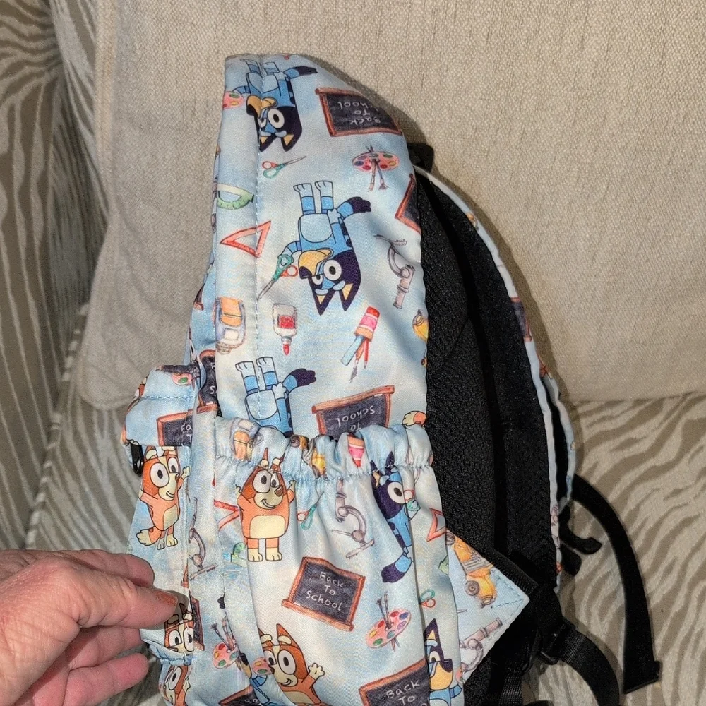Bluey Backpack & 3 Stuffed Characters